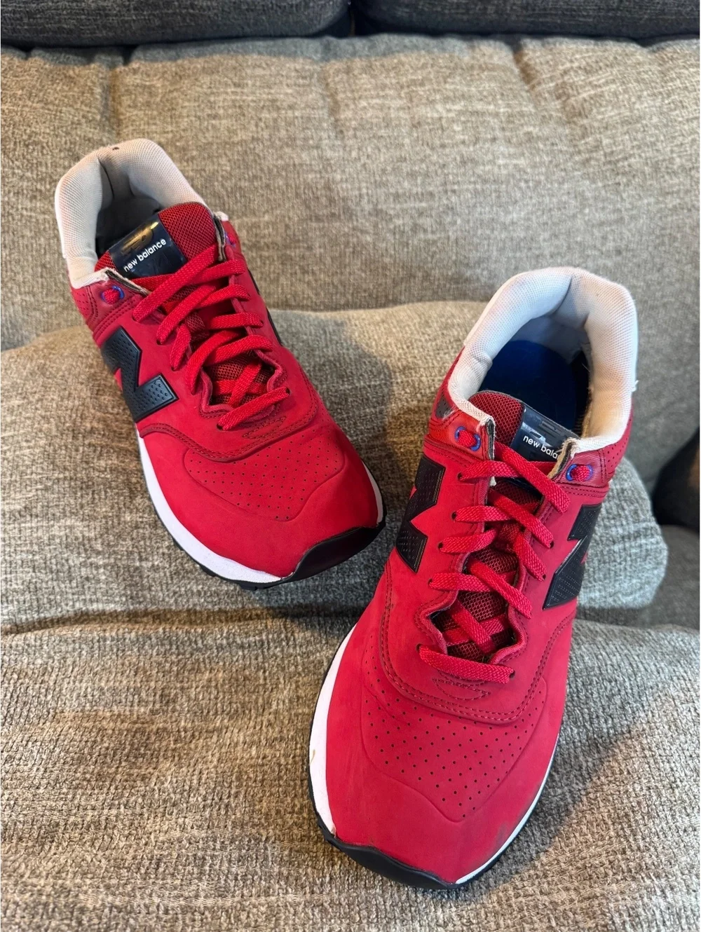 New Balance 574 'Paint Chip' Red Blue Black Men's Size 11 ML574ACC